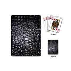 Black Alligator Leather Playing Cards (mini)  by Amaryn4rt