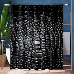 Black Alligator Leather Shower Curtain 60  X 72  (medium)  by Amaryn4rt