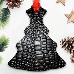 Black Alligator Leather Christmas Tree Ornament (two Sides) by Amaryn4rt