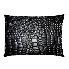 Black Alligator Leather Pillow Case (two Sides) by Amaryn4rt