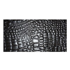 Black Alligator Leather Satin Shawl by Amaryn4rt