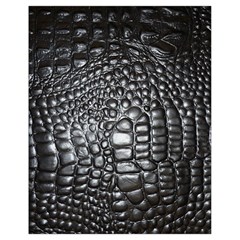 Black Alligator Leather Drawstring Bag (small) by Amaryn4rt