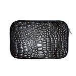 Black Alligator Leather Apple MacBook Pro 13  Zipper Case Front