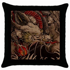 Chinese Dragon Throw Pillow Case (black) by Amaryn4rt