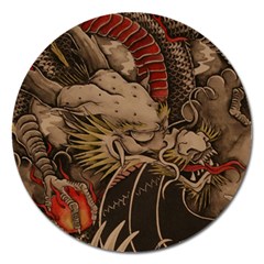 Chinese Dragon Magnet 5  (round)