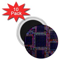 Technology Circuit Board Layout Pattern 1 75  Magnets (10 Pack)  by Amaryn4rt