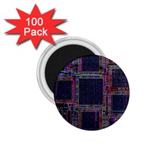 Technology Circuit Board Layout Pattern 1 75  Magnets (100 Pack)  by Amaryn4rt