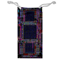 Technology Circuit Board Layout Pattern Jewelry Bag by Amaryn4rt