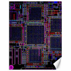 Technology Circuit Board Layout Pattern Canvas 12  X 16  