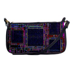 Technology Circuit Board Layout Pattern Shoulder Clutch Bags by Amaryn4rt