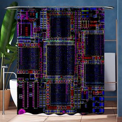 Technology Circuit Board Layout Pattern Shower Curtain 60  X 72  (medium)  by Amaryn4rt