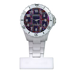 Technology Circuit Board Layout Pattern Plastic Nurses Watch