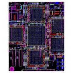 Technology Circuit Board Layout Pattern Drawstring Bag (small) by Amaryn4rt