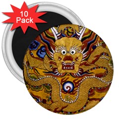 Chinese Dragon Pattern 3  Magnets (10 Pack)  by Amaryn4rt