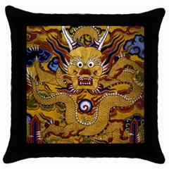 Chinese Dragon Pattern Throw Pillow Case (black) by Amaryn4rt