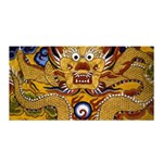 Chinese Dragon Pattern Satin Wrap Front