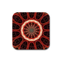 Circle Pattern Rubber Square Coaster (4 Pack) 