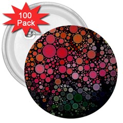 Circle Abstract 3  Buttons (100 Pack)  by Amaryn4rt