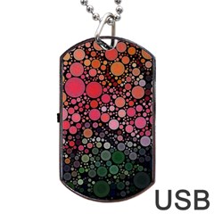 Circle Abstract Dog Tag Usb Flash (one Side) by Amaryn4rt