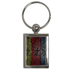 Circuit Board Seamless Patterns Set Key Chains (rectangle) 