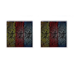 Circuit Board Seamless Patterns Set Cufflinks (square) by Amaryn4rt