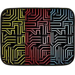 Circuit Board Seamless Patterns Set Double Sided Fleece Blanket (mini) 