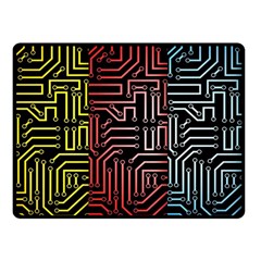 Circuit Board Seamless Patterns Set Double Sided Fleece Blanket (small) 