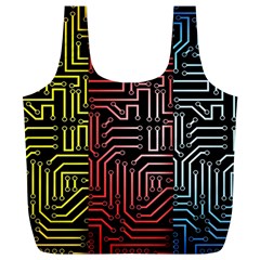 Circuit Board Seamless Patterns Set Full Print Recycle Bags (l) 