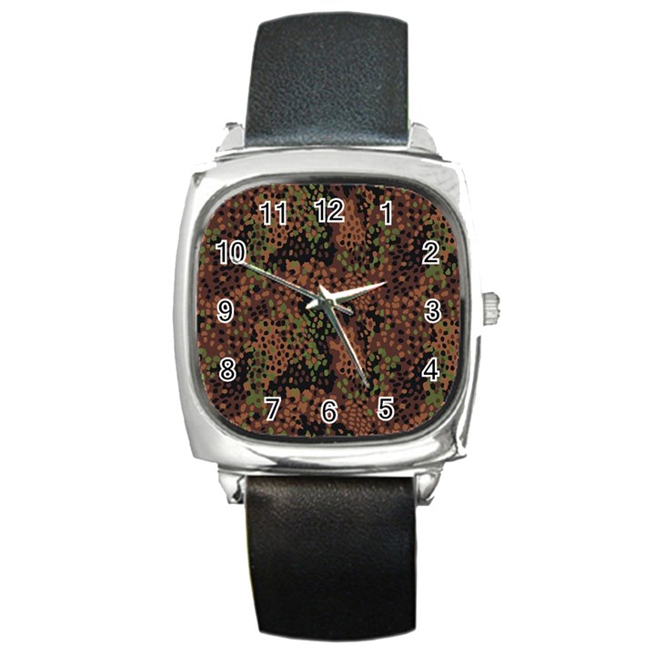 Digital Camouflage Square Metal Watch