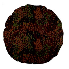 Digital Camouflage Large 18  Premium Round Cushions by Amaryn4rt