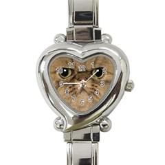 Cute Persian Cat Face In Closeup Heart Italian Charm Watch by Amaryn4rt