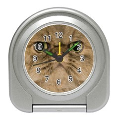 Cute Persian Cat Face In Closeup Travel Alarm Clocks by Amaryn4rt