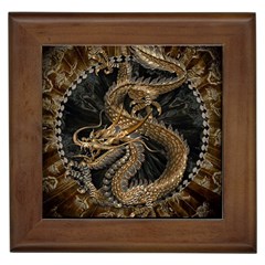 Dragon Pentagram Framed Tiles by Amaryn4rt