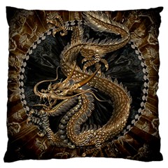 Dragon Pentagram Large Cushion Case (one Side) by Amaryn4rt