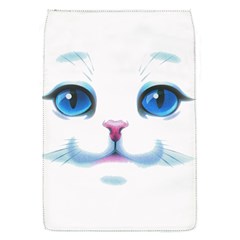 Cute White Cat Blue Eyes Face Flap Covers (s)  by Amaryn4rt