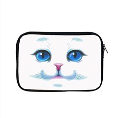 Cute White Cat Blue Eyes Face Apple Macbook Pro 15  Zipper Case by Amaryn4rt