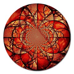 Dreamcatcher Stained Glass Magnet 5  (round) by Amaryn4rt