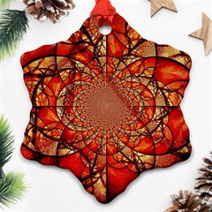 Dreamcatcher Stained Glass Snowflake Ornament (two Sides) by Amaryn4rt