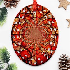 Dreamcatcher Stained Glass Ornament (oval Filigree) by Amaryn4rt