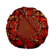 Dreamcatcher Stained Glass Standard 15  Premium Round Cushions by Amaryn4rt