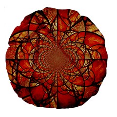 Dreamcatcher Stained Glass Large 18  Premium Round Cushions by Amaryn4rt