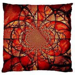 Dreamcatcher Stained Glass Large Flano Cushion Case (one Side) by Amaryn4rt