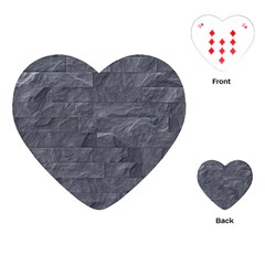 Excellent Seamless Slate Stone Floor Texture Playing Cards (heart)  by Amaryn4rt