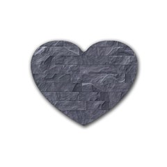 Excellent Seamless Slate Stone Floor Texture Rubber Coaster (heart)  by Amaryn4rt