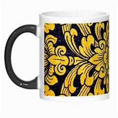 Flower Pattern In Traditional Thai Style Art Painting On Window Of The Temple Morph Mugs by Amaryn4rt