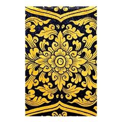 Flower Pattern In Traditional Thai Style Art Painting On Window Of The Temple Shower Curtain 48  X 72  (small) 