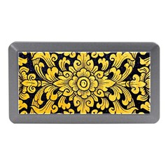 Flower Pattern In Traditional Thai Style Art Painting On Window Of The Temple Memory Card Reader (mini) by Amaryn4rt