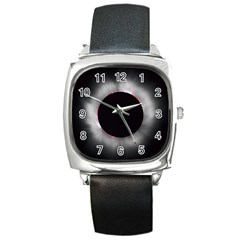 Solar Eclipse Square Metal Watch