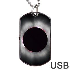 Solar Eclipse Dog Tag Usb Flash (two Sides) by Amaryn4rt