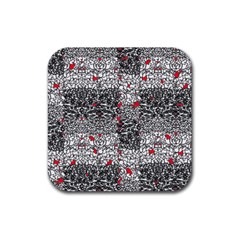 Sribble Plaid Rubber Coaster (square)  by Amaryn4rt